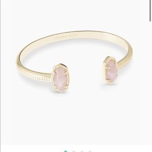 NWT Kendra Scott Rose Quartz Elton gold cuff